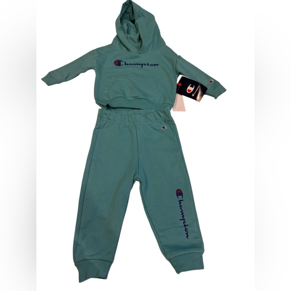 Champion Kids Teal Hoodie and Jogger Set - Picture 2 of 4